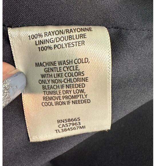 Leith blue floral short sleeves true wrap hi low dress size XS - Picture 4 of 16